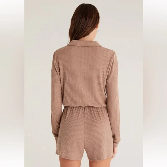 NWT The Z Supply Lyra Henley Romper - Picture 3 of 4